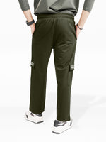 Men’s Cargo Jogger Pants – Straight Fit with Side Pocket Printed | Casual Lounge Trousers with Modern Panel Detail