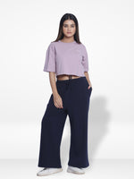Women Wide Leg Flowy Palazzo Pants Loose fit Casual Lounge Trousers