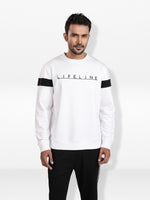 Men’s Embroidered Crew Neck Sweatshirt – Long Sleeve Casual Top | Soft Comfortable Everyday Wear