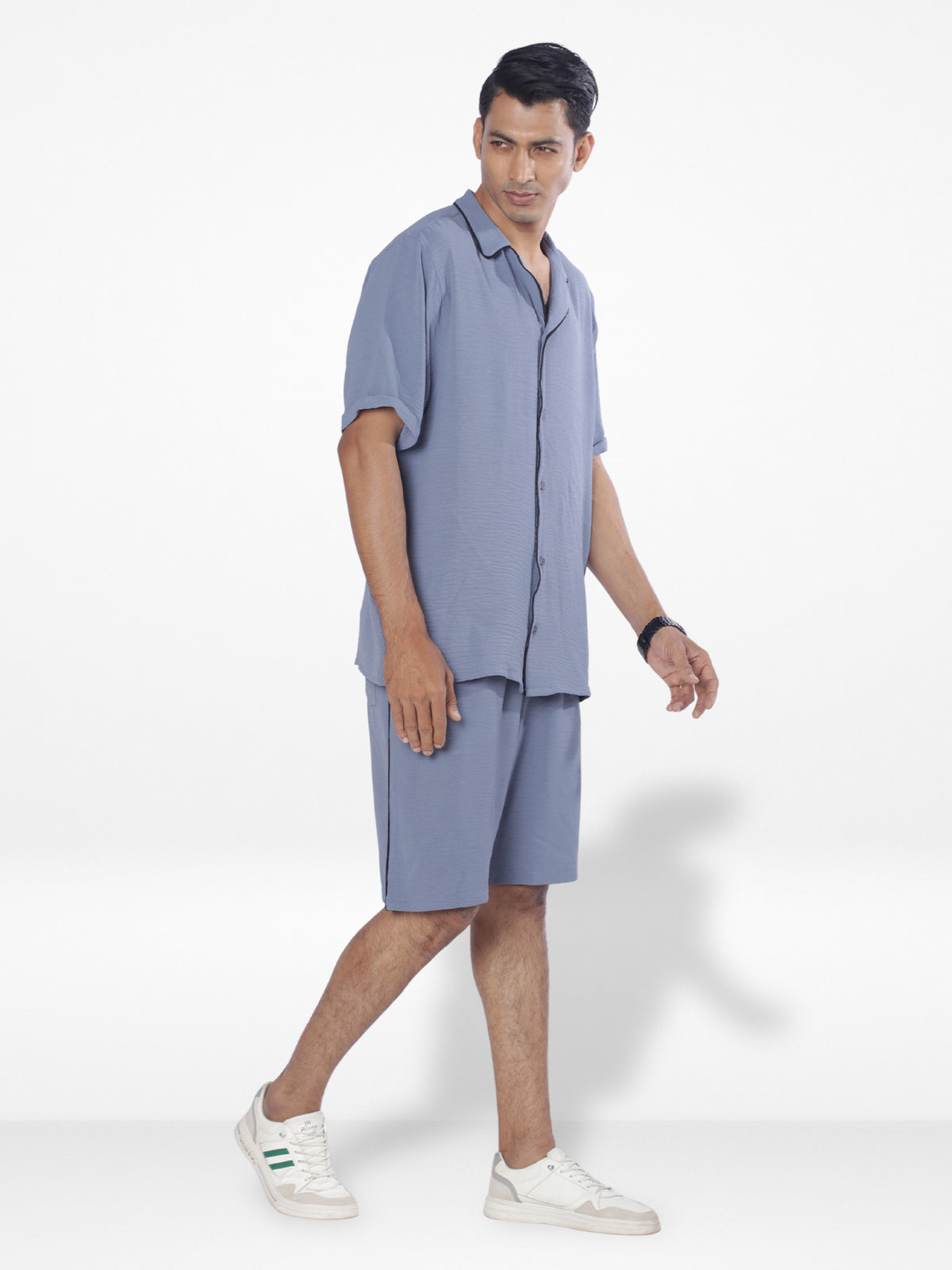 Men's Casual Short Sleeve Button Down Shirt & Short Pant Set