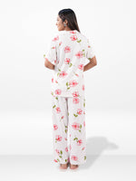Women’s Printed Night Suit Set – Shirt & Pyjama | Soft Nightwear Dress, 2 Piece Sleepwear for Women, Comfortable Loungewear