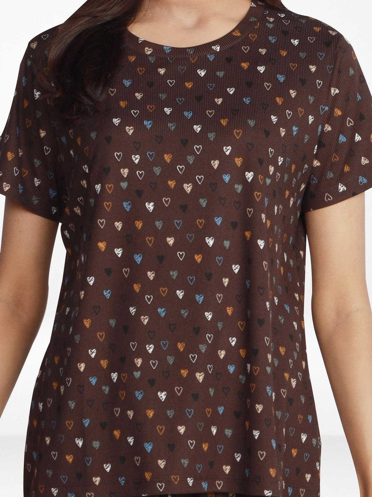 Women’s 2 PieceAll Over Printed Loungewear Set – Short Sleeve Top & Pants | Casual Lounge Outfit, Soft Pajama Set, Summer Sleepwear for Women