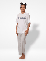 Women Graphics Logo Print Cotton T-shirt