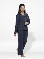 Women Solid Sleepwear Long Sleeve Pyjama Set