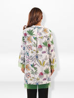 Women’s Floral All Over Print Long Sleeve Shirt – Soft Casual Coverd Button-Down Blouse