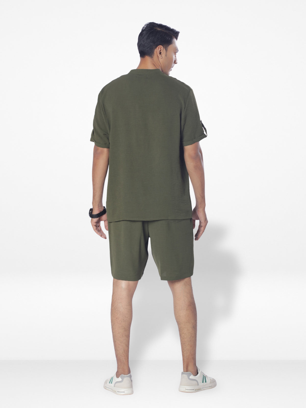 Men's Short Sleeve Short Pant Set| Olive