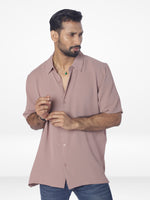 Men's Relaxed-Fit Half-Sleeve Casual Shirt| COPPER