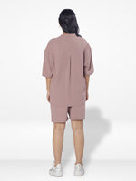 Women Solid Color Co-Ord Set| Short Sleeve| Copper