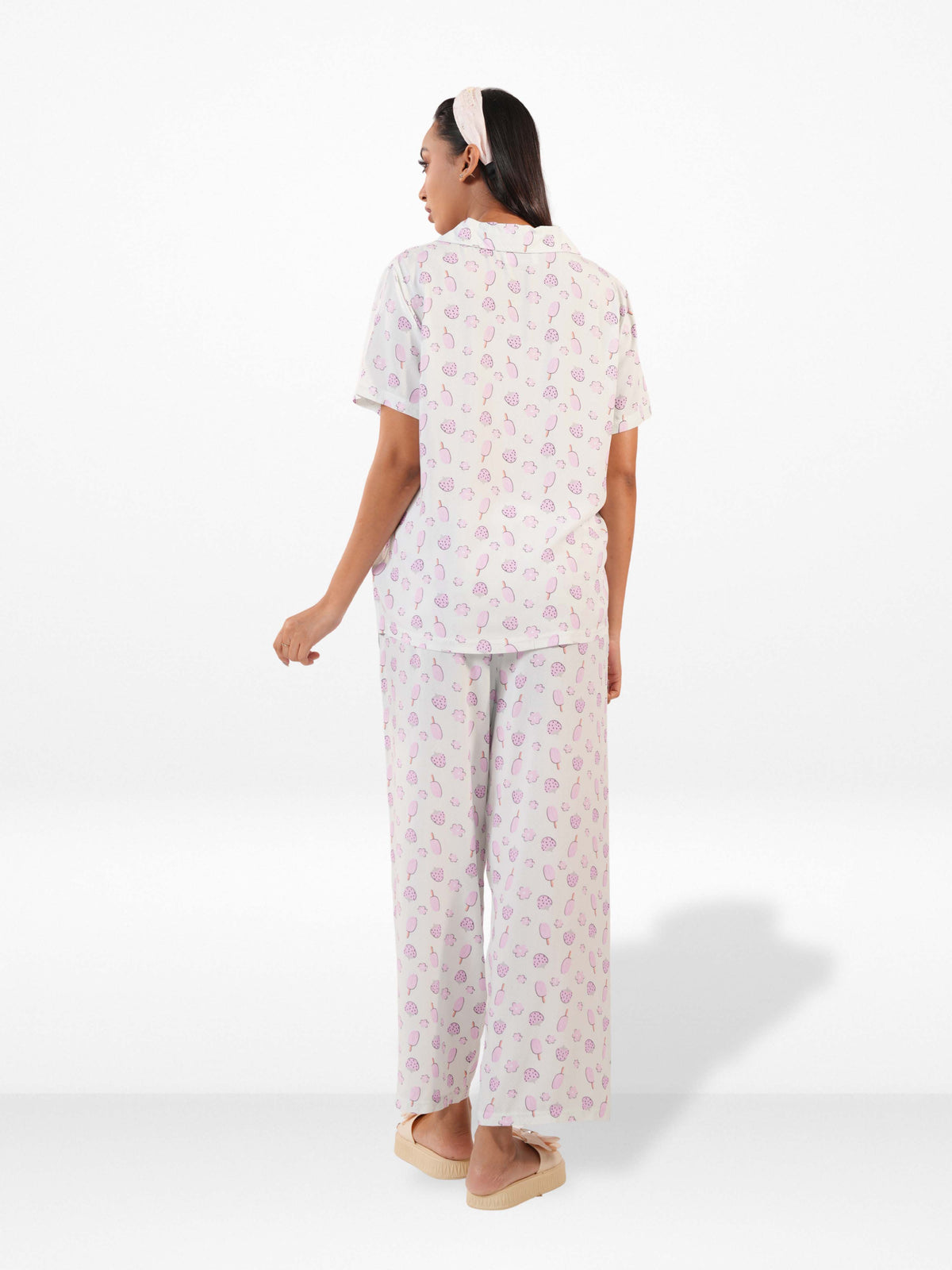 Women's All Over Printed PJ Set – 2 Piece Sleepwear Set | Soft Breathable Nightwear for Women