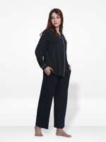 Women Solid Sleepwear Long Sleeve Pyjama Set