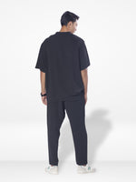 Men's Short Sleeve Shirt & Long Pant Set|Black
