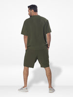 Men's Short Sleeve Shirt & Short Pant Set| OLIVE