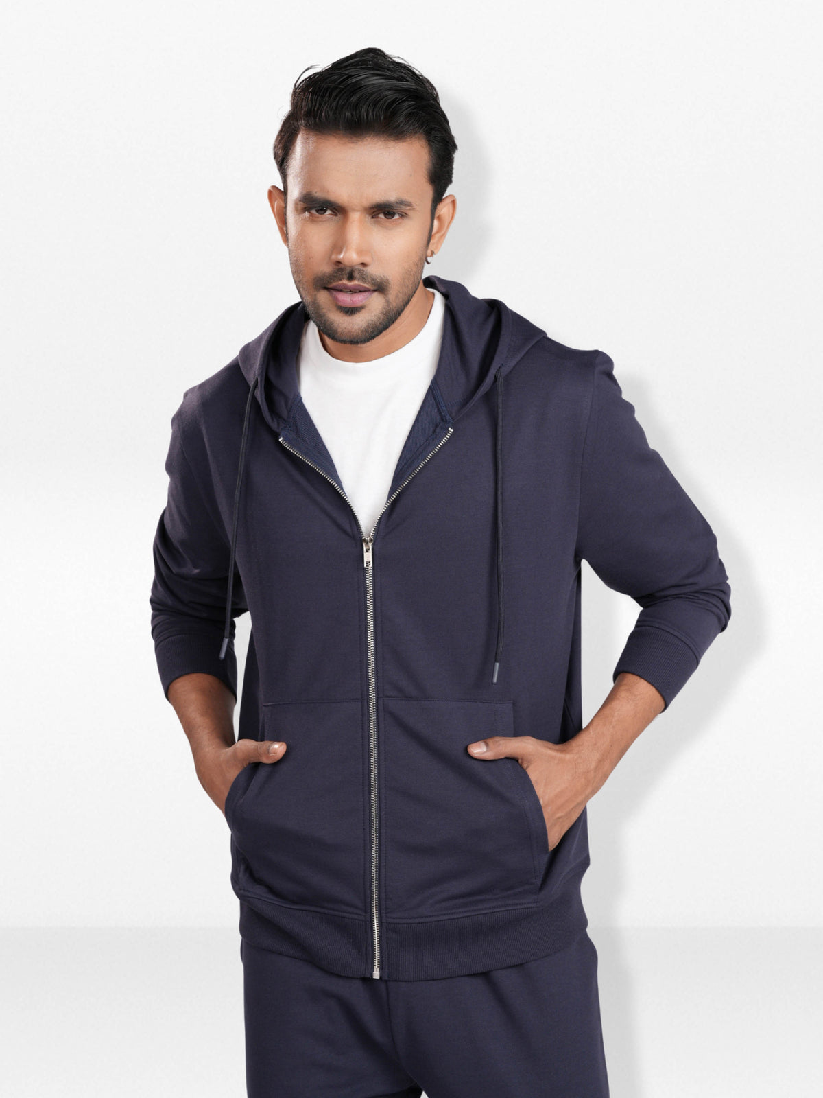 Men’sSolidFull Zip Basic Hoodies– Long Sleeve with Full Zip & Kangaroo Pocket | Casual Everyday Comfort Wear