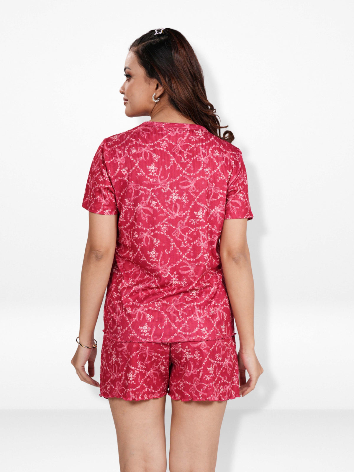 Women's Henley Short SleevePajama Sets- Shirt and Shorts 2 Piece Summer Outfits Lounge Sets