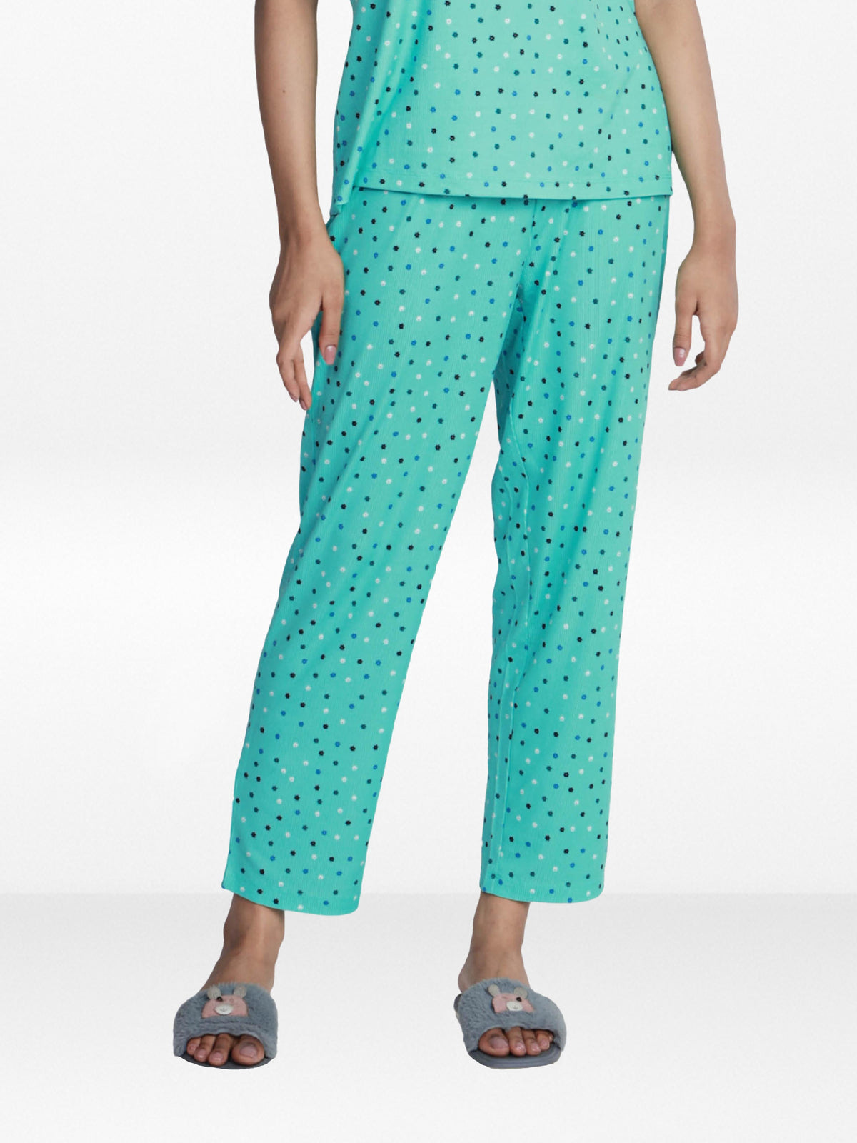 Women’s All Over Printed Lounge Pants | Soft Stretch Yummy Rib Fabric | Drawstring Waist Casual Sleepwear & Pajama Trousers - Florida
