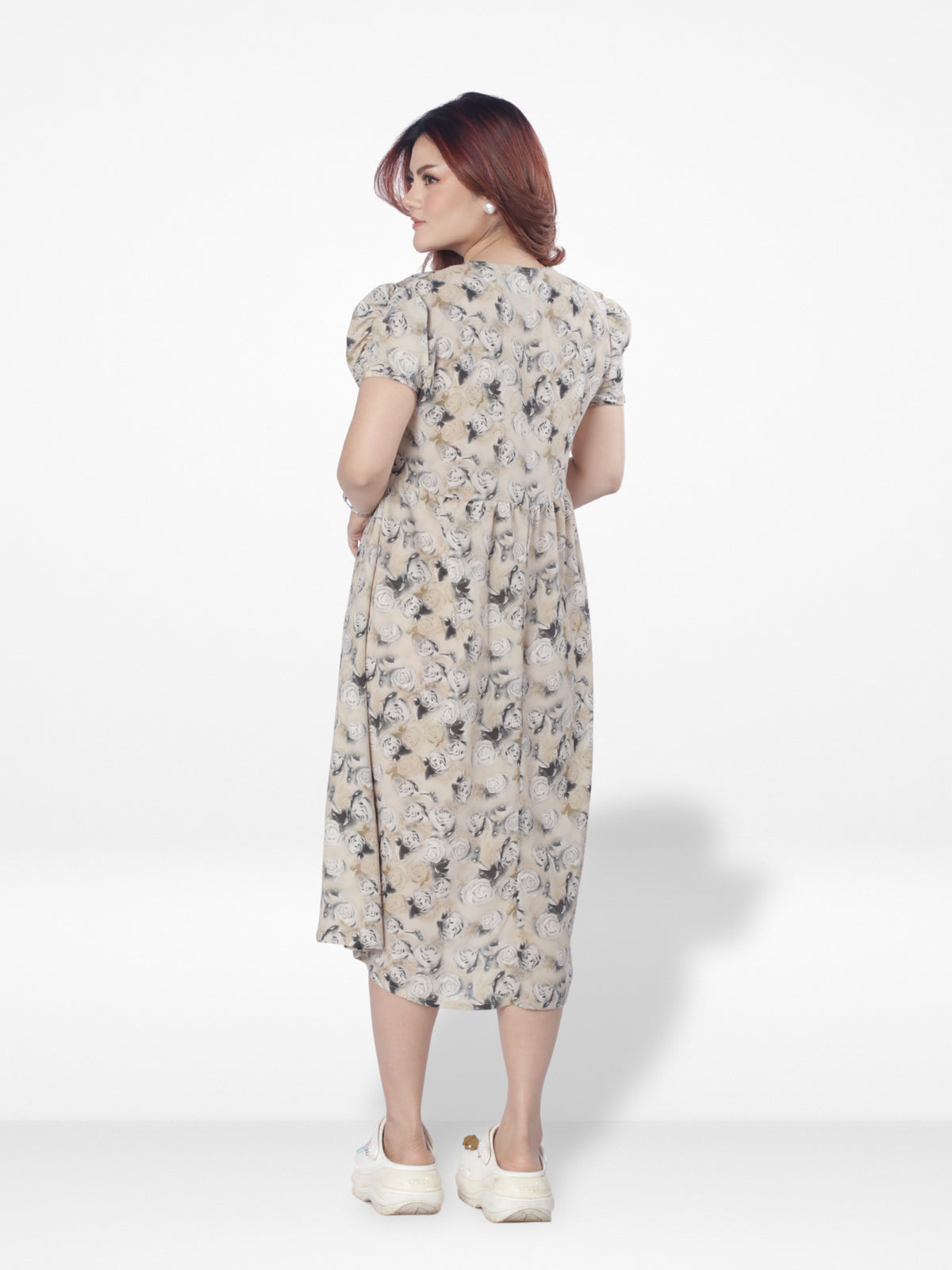 Women AOP Long Top| Beige