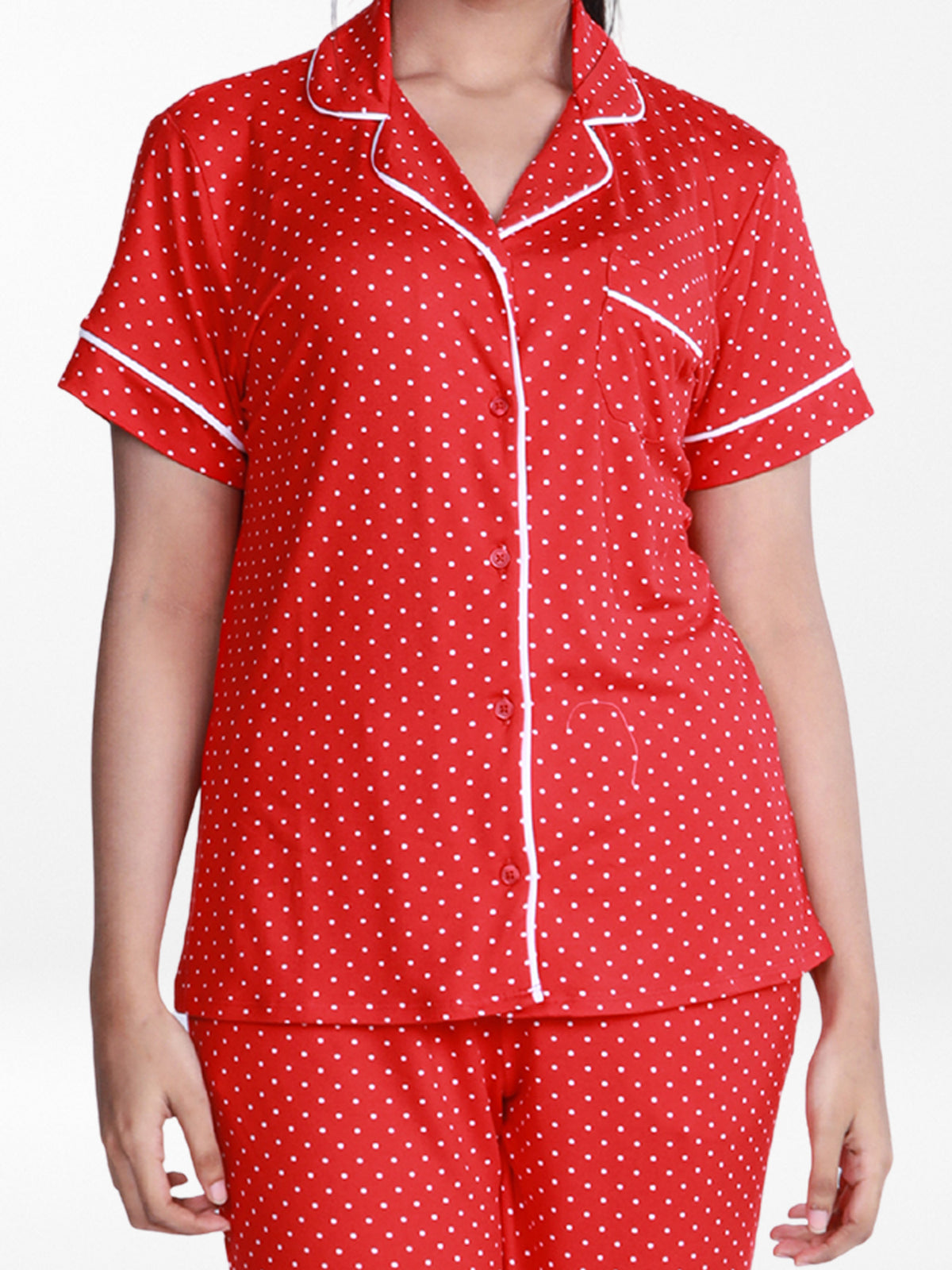 Women’s Printed Night Suit Set – Shirt & Pyjama | Soft Nightwear Dress, 2 Piece Sleepwear for Women, Comfortable Loungewear