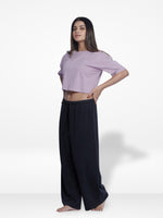 Women Wide Leg Flowy Palazzo Pants Loose fit Casual Lounge Trousers