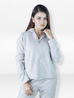 Women’s Cropped Zip-Up Hoodie – Long Sleeve Hoodie with Zipper, Casual & Stylish Everyday Wear
