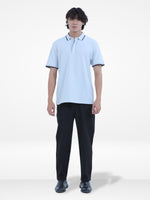 Men's Reguler-Fit Cotton Pique Polo Shirt100% Cotton Casual Top | Tipped Collar & Sleeves | Three-Button Placket | Smart Everyday Wear