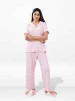 Women’s Printed Night Suit Set – Shirt & Pyjama | Soft Nightwear Dress, 2 Piece Sleepwear for Women, Comfortable Loungewear