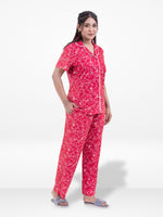 3pcs Women Satin Pajama Set. Contrast Piping, Notch Collar & Button Down.