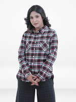 Women’s Plaid Distressed Flannel ShirtFlannel Shirt – Long Sleeve Button-Down Checkered Shirt | Relaxed Fit Casual Top for Everyday Comfort