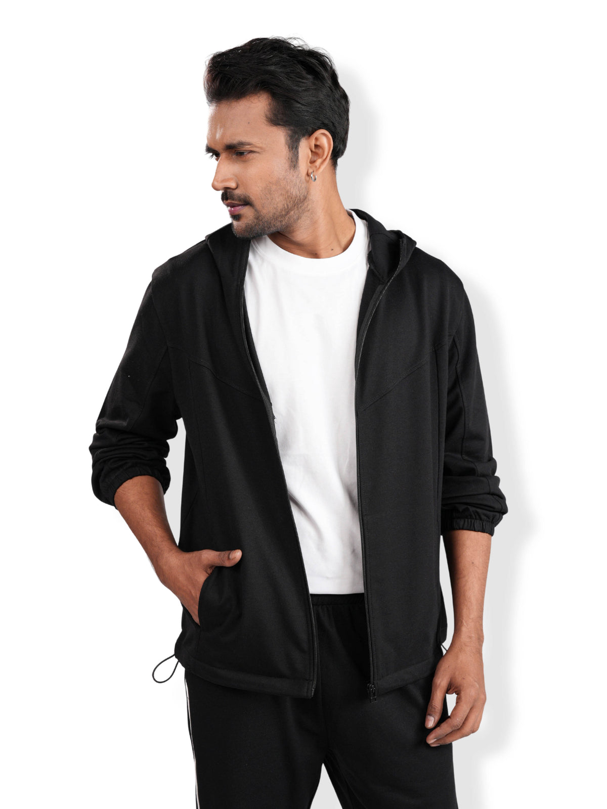 Men’s Sports Running Full Zip Hoodie – Regular Fit| Warm Casual Zip-Up Hoodie for Everyday Wear