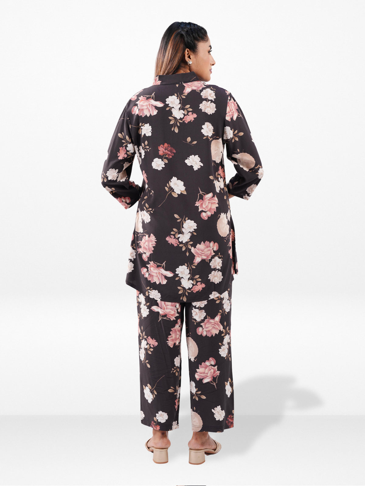 Women’s Floral Printed Co-Ord Set – Trendy 2 Piece Matching Top & Bottom Outfit