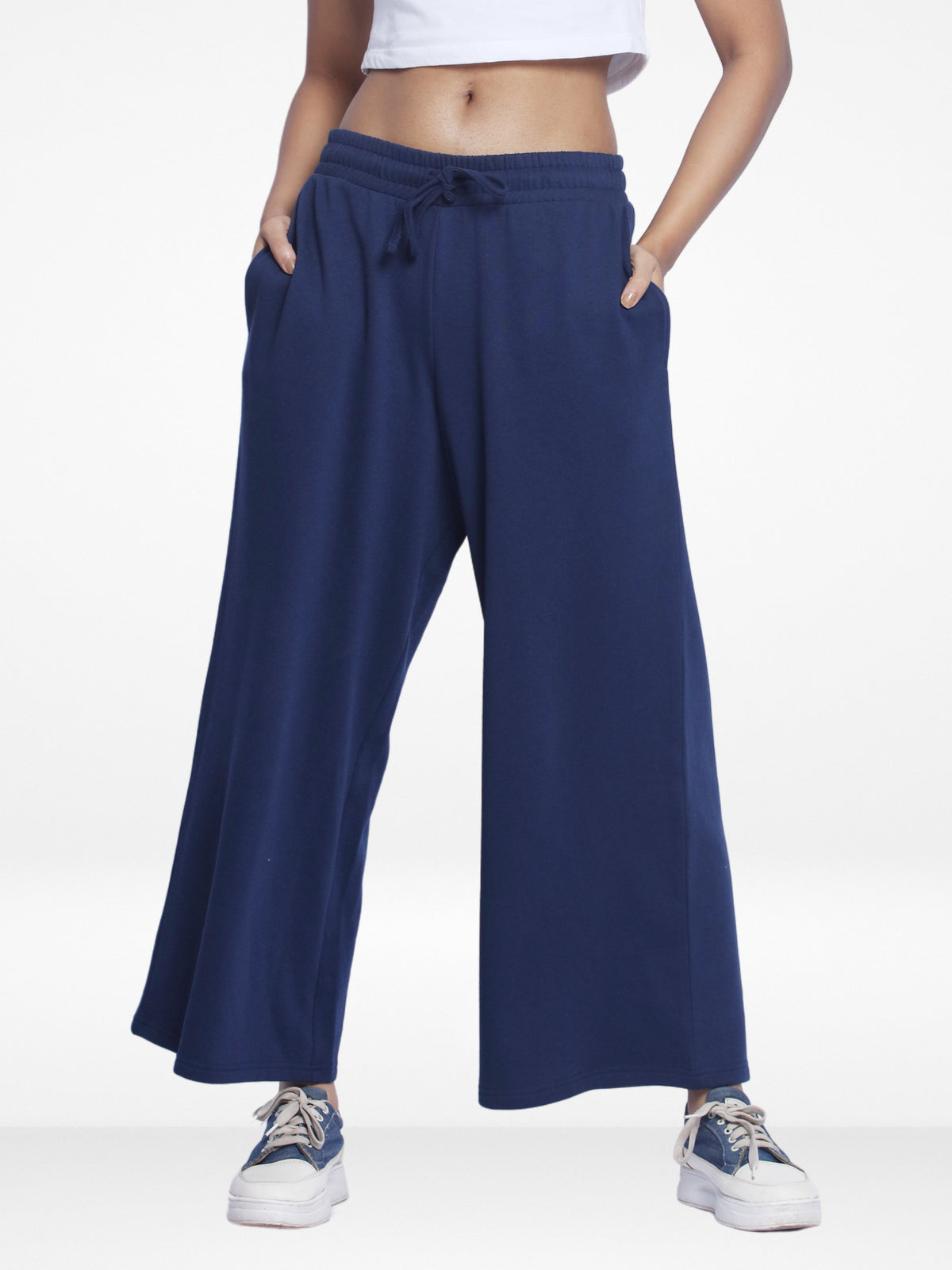 Women Wide Leg Flowy Palazzo Pants Loose fit Casual Lounge Trousers