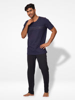 Men's T-Shirt & Trouser Lounge Set Blue