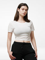 Women Crew Neck Crop Top