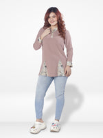 Women Shirt Collar Tops with Nice Design| Copper