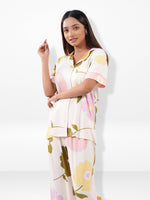 Women’s Printed Night Suit Set – Shirt & Pyjama | Soft Nightwear Dress, 2 Piece Sleepwear for Women, Comfortable Loungewear
