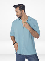 Men's Relaxed-Fit Half-Sleeve Casual Shirt| POP GREEN