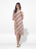 Women Pink & Grey shades Printed Long Top| Pink Shade