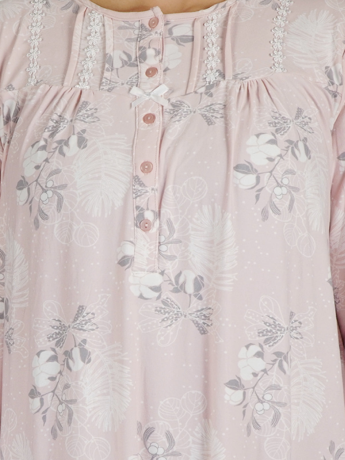 Women's Floral Print Nightdress with Yummy Fabrics