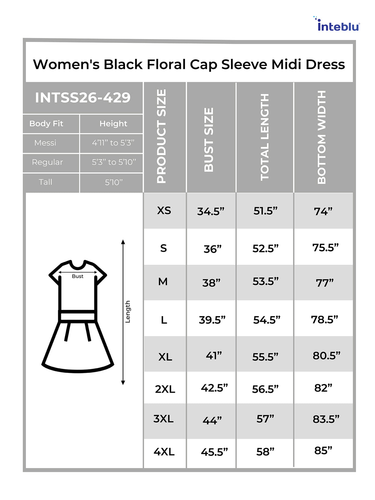 Women's Black Floral Cap Sleeve Midi Dress – Elegant Casual Summer Dress