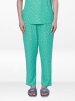 Women’s All Over Printed Lounge Pants | Soft Stretch Yummy Rib Fabric | Drawstring Waist Casual Sleepwear & Pajama Trousers - F.Florida