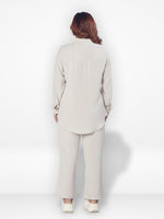 Women Solid Color Co-Ord Set| Long Sleeve| Beige