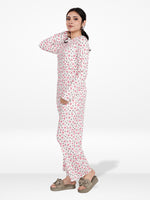 Women’s Henley Sleepwear Set – Long Sleeve Printed Pajama Top & Shorts | Soft Lightweight 2-Piece Nightwear