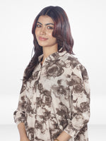 Women Multicolor Long Top| Beige