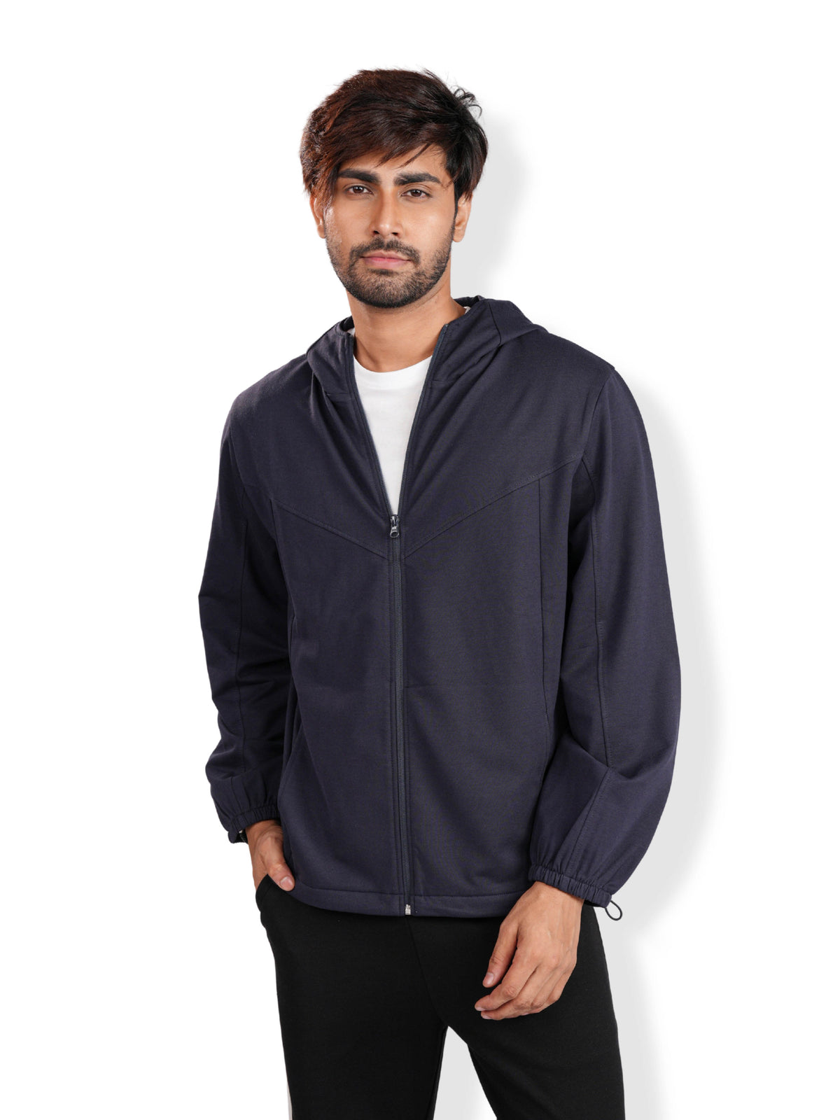 Men’s Sports Running Full Zip Hoodie – Regular Fit| Warm Casual Zip-Up Hoodie for Everyday Wear