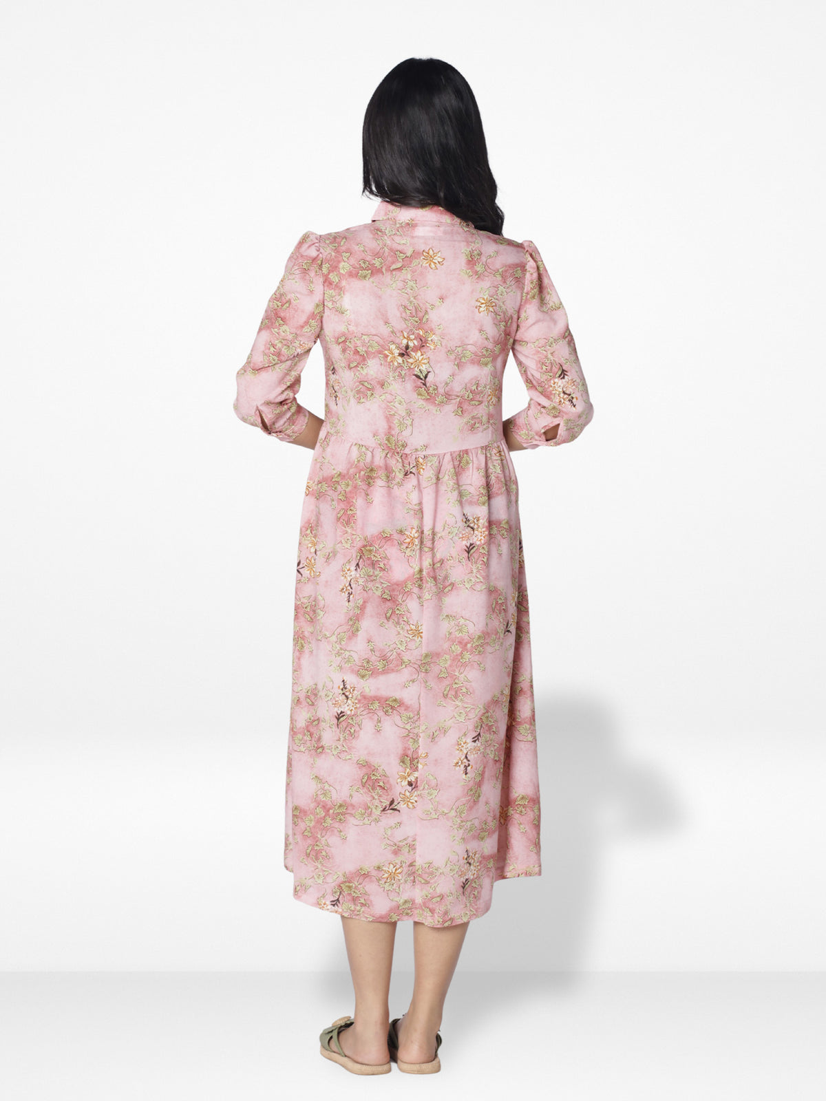 Women Pink Aop Color Long Top| Pink