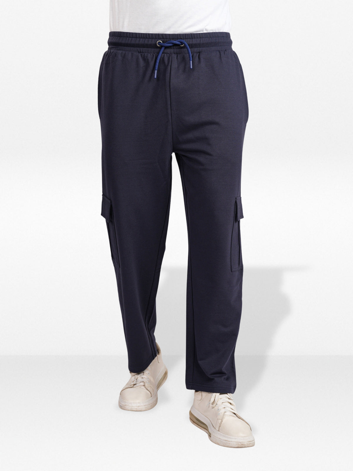 Men’s Cargo Jogger Pants – Straight Fit with Drawstring Waist | Casual Lounge Trousers with Modern Panel Detail