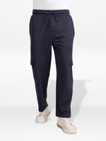 Men’s Cargo Jogger Pants – Straight Fit with Drawstring Waist | Casual Lounge Trousers with Modern Panel Detail