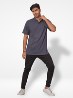Men's Regular-Fit Mercerized Cotton Polo Shirt Oxford Blue