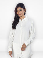 Women Solid Color Co-Ord Set| Long Sleeve| Off White