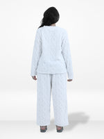 Women’s Fur Fabric Pyjama Set – Soft & Cozy 2-Piece Winter Nightwear | Long Sleeve Sleepwear Top and Bottom Set
