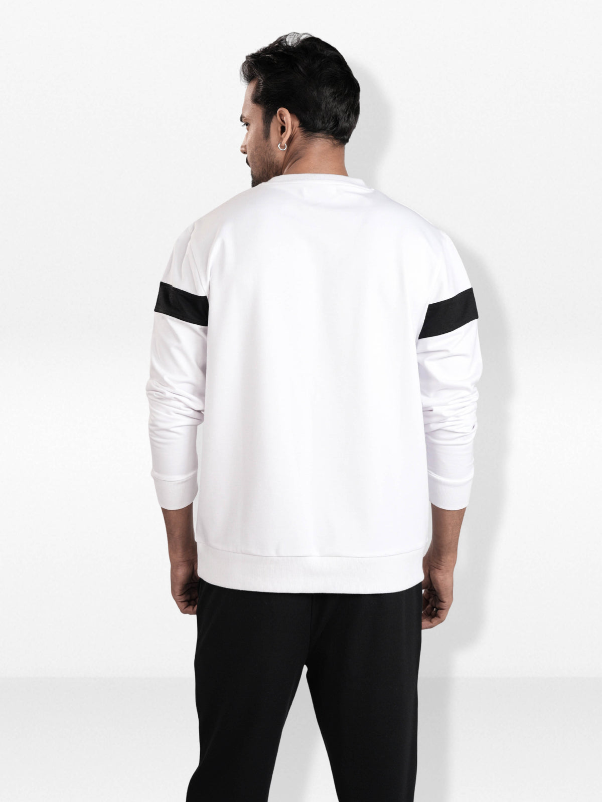 Men’s Embroidered Crew Neck Sweatshirt – Long Sleeve Casual Top | Soft Comfortable Everyday Wear